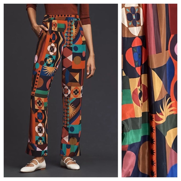 FARM Rio Pants - FARM Rio Tropical Shapes Multicolor Pull On Pants